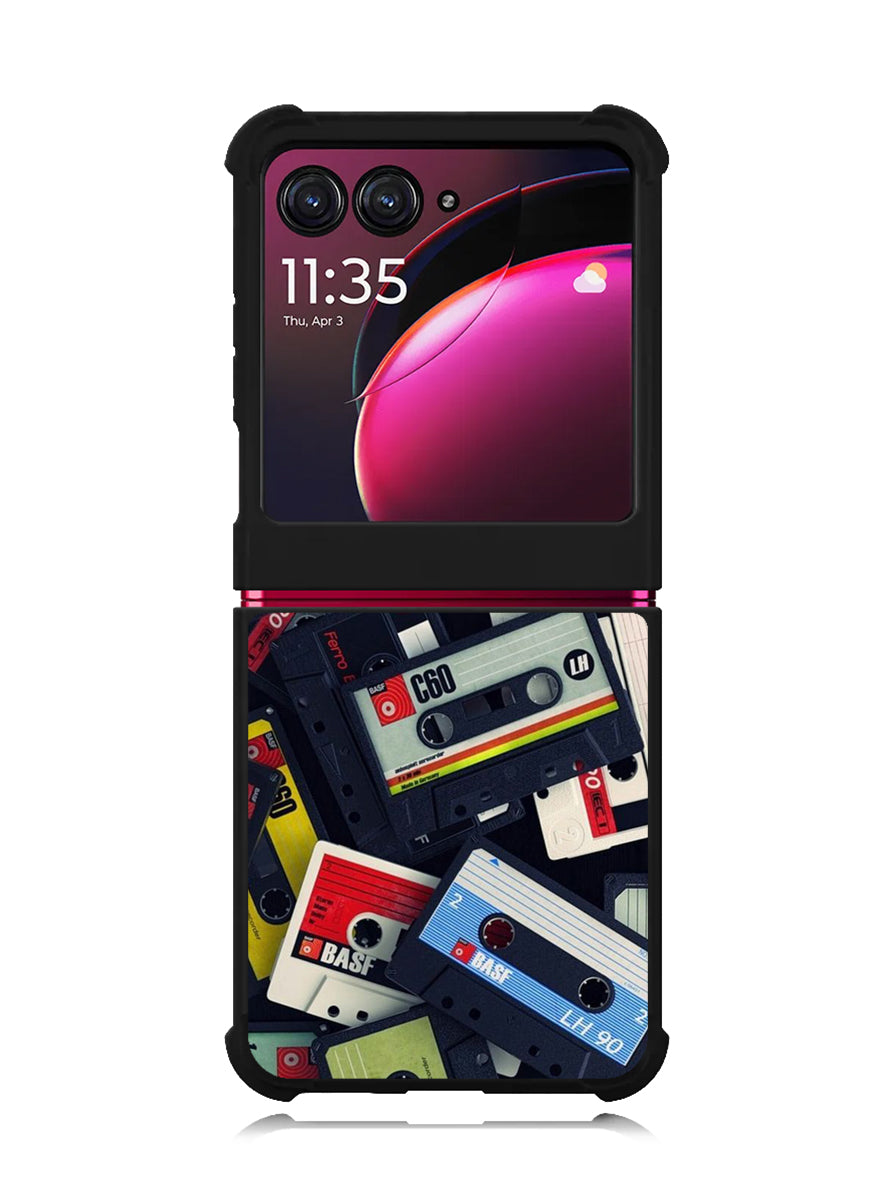 Cassete Retro Tape Motorola Moto Razr Plus 2023 , Moto Razr+ 2023 Case