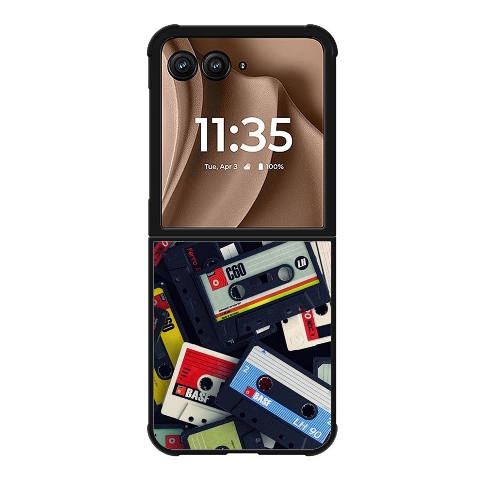 Cassete Retro Tape Motorola Moto RAZR Plus 2025 Case
