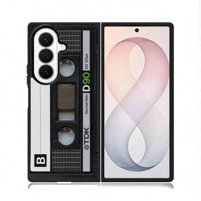 Retro Cassette Tape D90 Samsung Galaxy Z Fold 8 Ultra Case