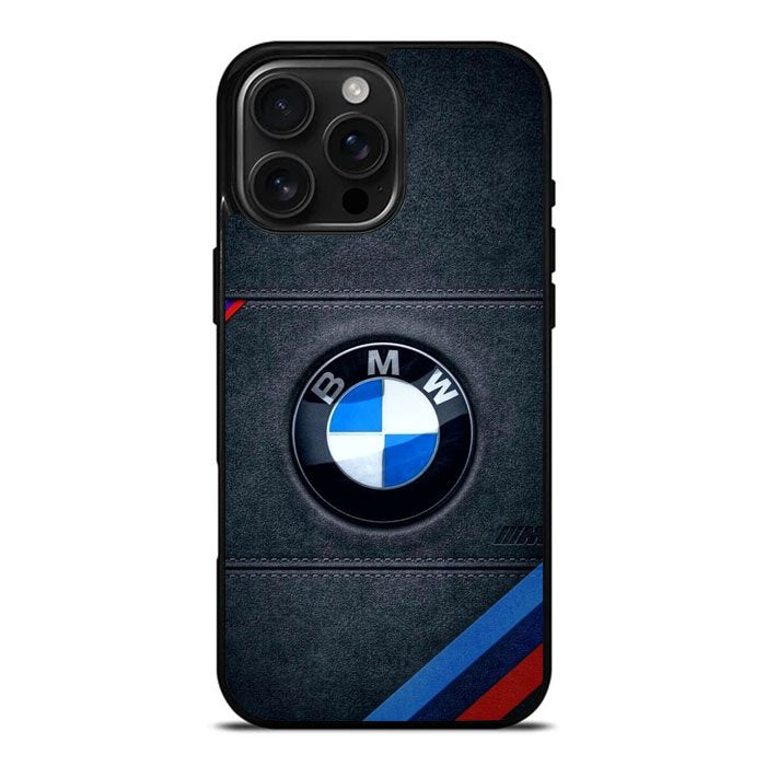 BMW Logo Leather iPhone 16 Pro Max Case DC0210