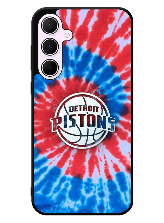 Detroit Pistons Tie Dye Style Logo Samsung Galaxy A55 5G Case