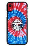 Detroit Pistons Tie Dye Style Logo iPhone XR Case