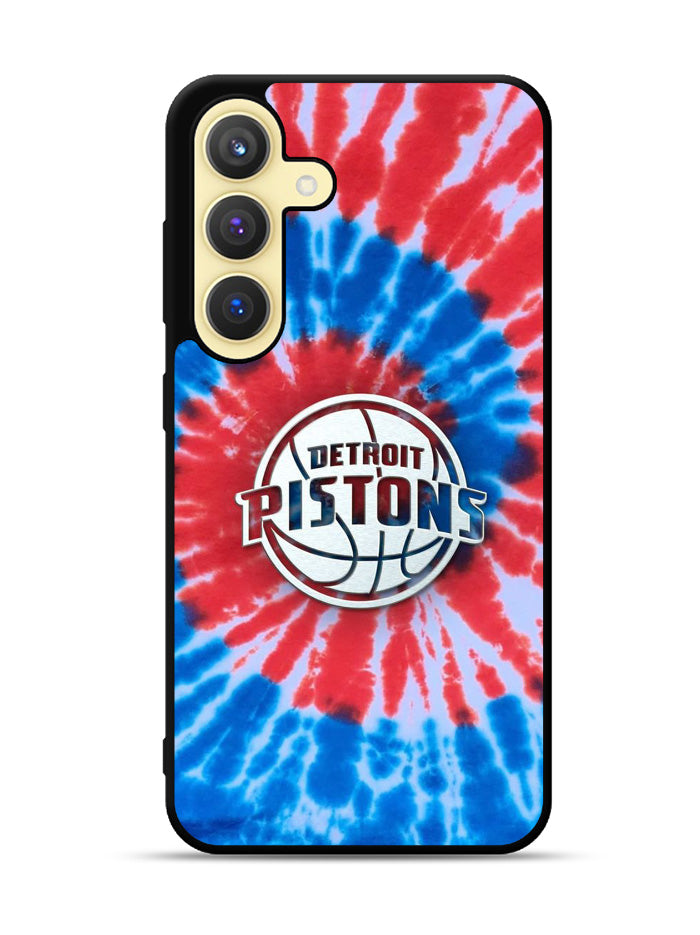 Detroit Pistons Tie Dye Style Logo Samsung Galaxy S25 Plus 5G , Samsung Galaxy S25+ 5G Case