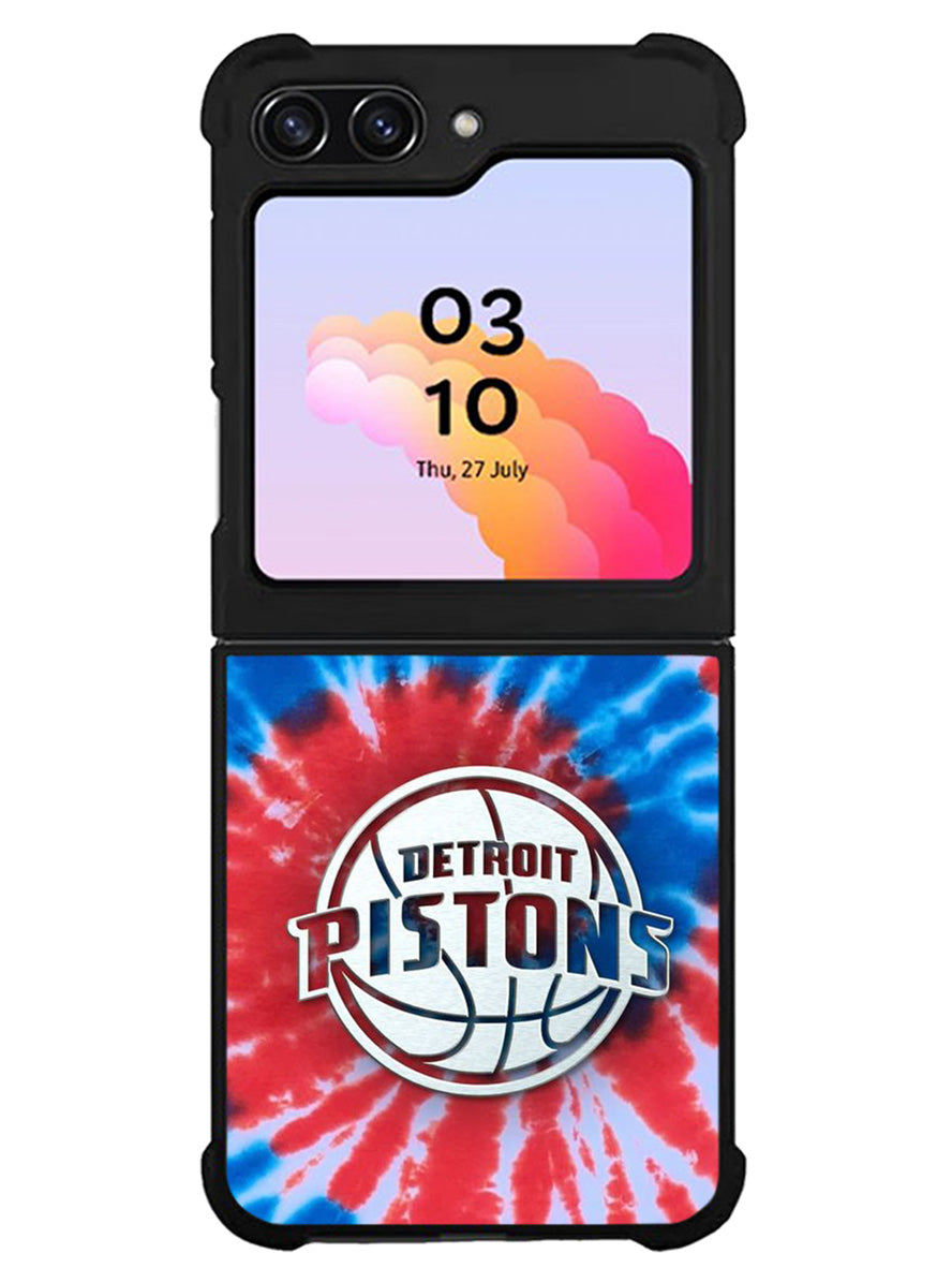 Detroit Pistons Tie Dye Style Logo Samsung Galaxy Z Flip 5 5G 2023 Case