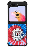 Detroit Pistons Tie Dye Style Logo Samsung Galaxy Z Flip 5 5G 2023 Case