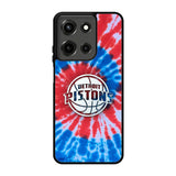 Detroit Pistons Tie Dye Style Logo Motorola Moto G 5G 2025 Case DC2871