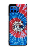 Detroit Pistons Tie Dye Style Logo Motorola Moto One 5G Case , Moto One 5G UW Case , Moto G 5G Plus Case