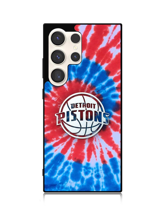 Detroit Pistons Tie Dye Style Logo Samsung Galaxy S24 Ultra 5G Case