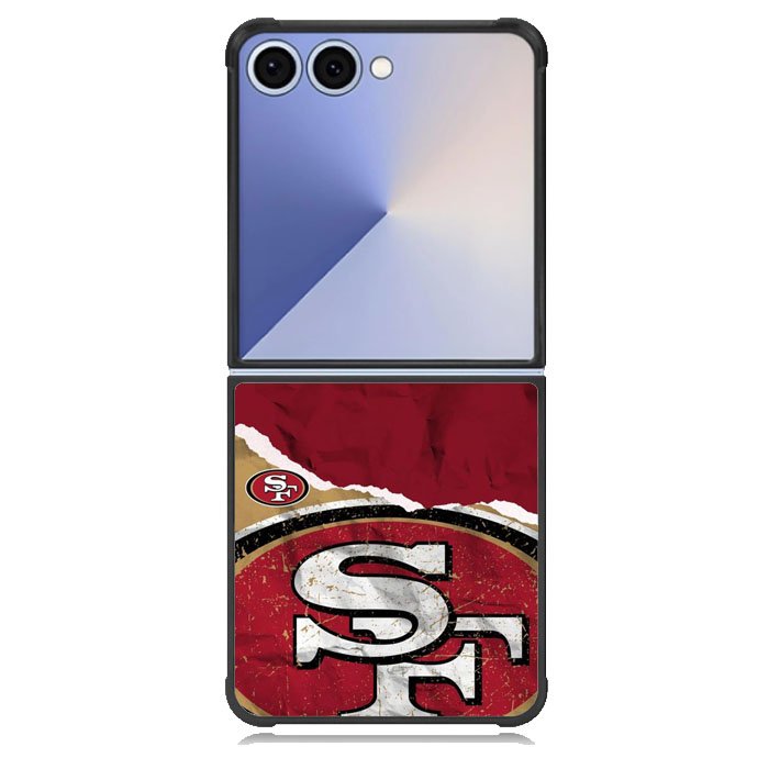 San Francisco 49Ers Torn Paper Style Logo Samsung Galaxy Z Flip 7 Case DC1617