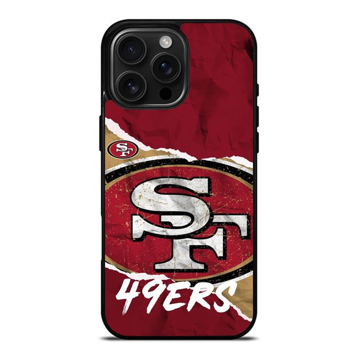 San Francisco 49Ers Torn Paper Style Logo iPhone 16 Pro Max Case DC1617