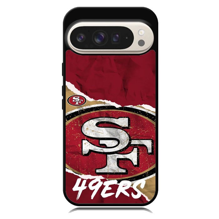 San Francisco 49Ers Torn Paper Style Logo Google Pixel 10 | Google Pixel 10 Pro Case DC1617