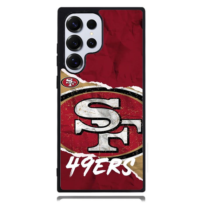 San Francisco 49Ers Torn Paper Style Logo Samsung Galaxy S25 Ultra Case DC1617