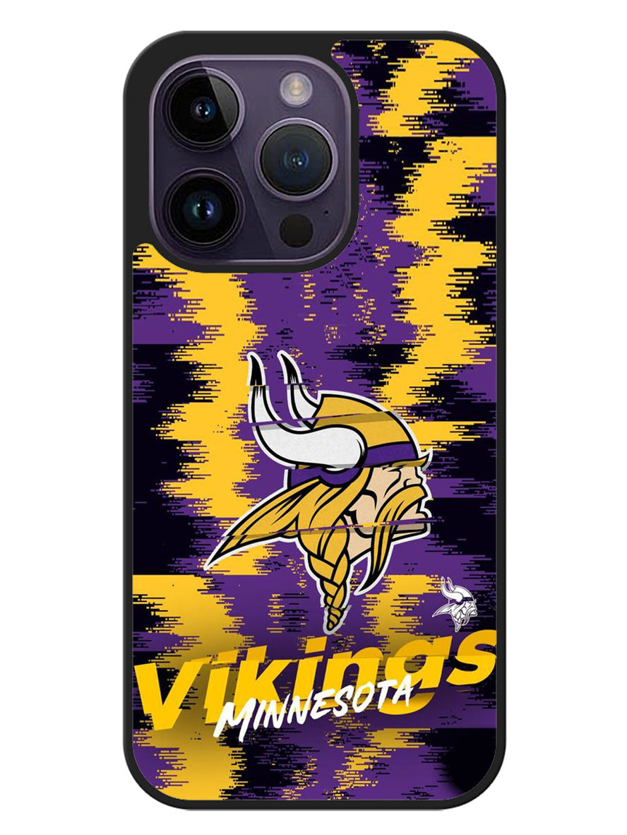Minnesota Vikings Torn Paper Style Logo iPhone 14 Pro Case BLN10282