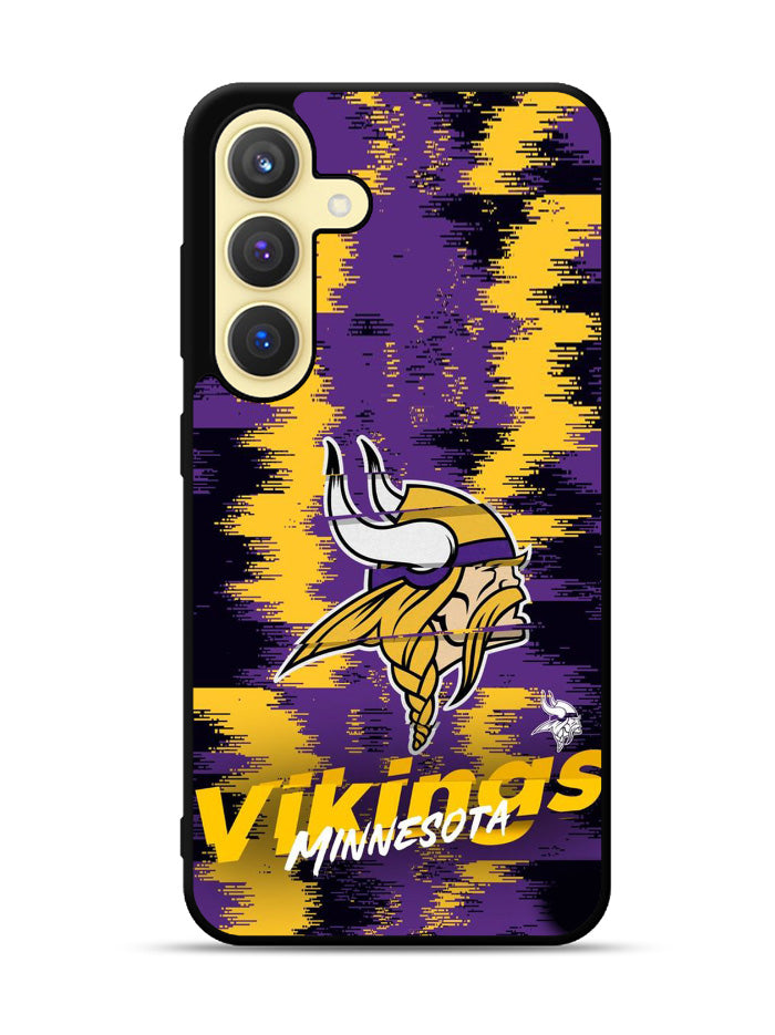Minnesota Vikings Torn Paper Style Logo Samsung Galaxy S24 Plus 5G , Samsung Galaxy S24+ 5G Case