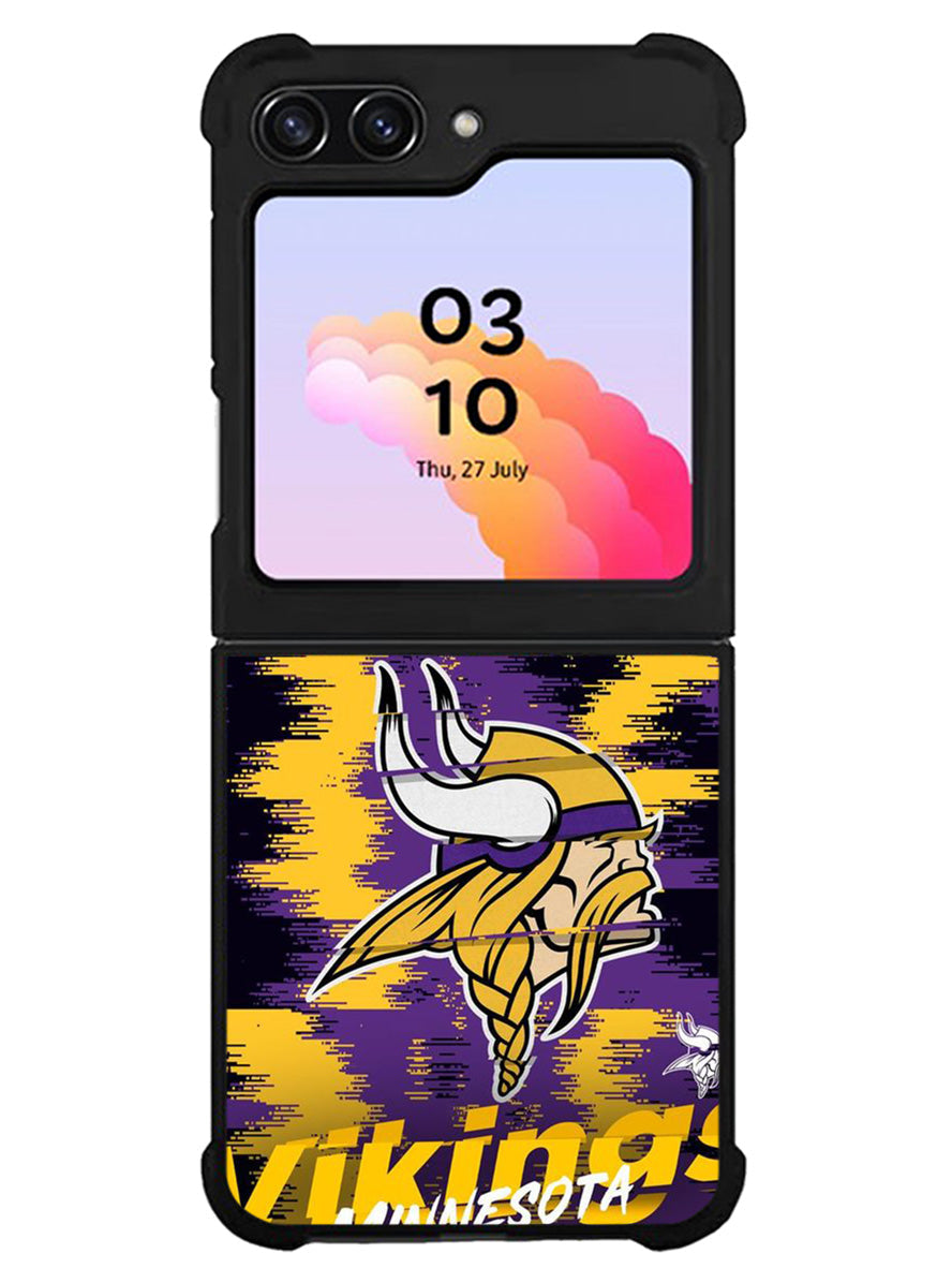 Minnesota Vikings Torn Paper Style Logo Samsung Galaxy Z Flip 5 5G 2023 Case