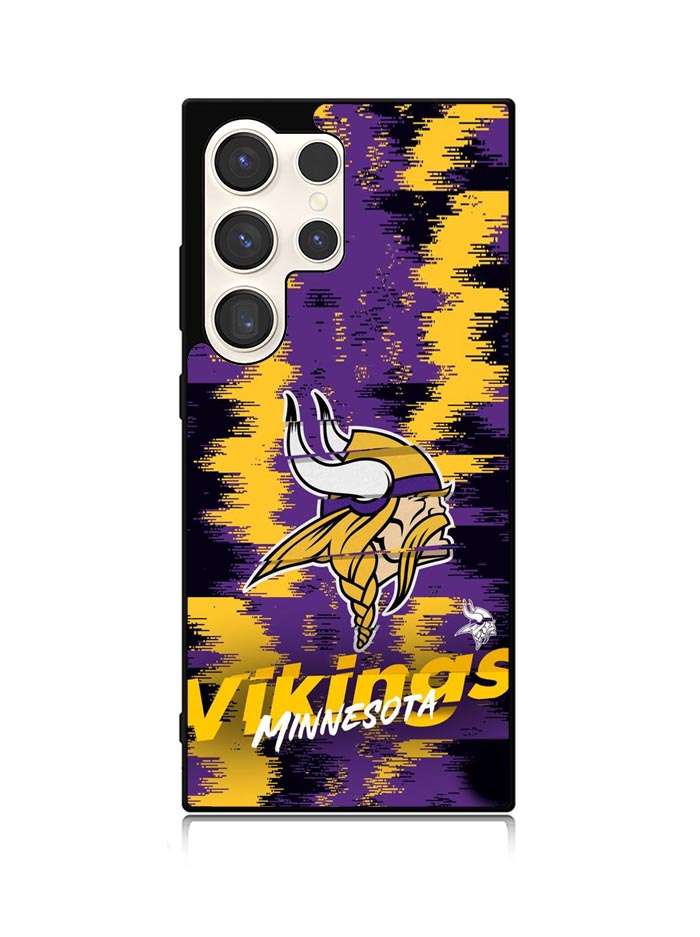Minnesota Vikings Torn Paper Style Logo Samsung Galaxy S24 Ultra 5G Case