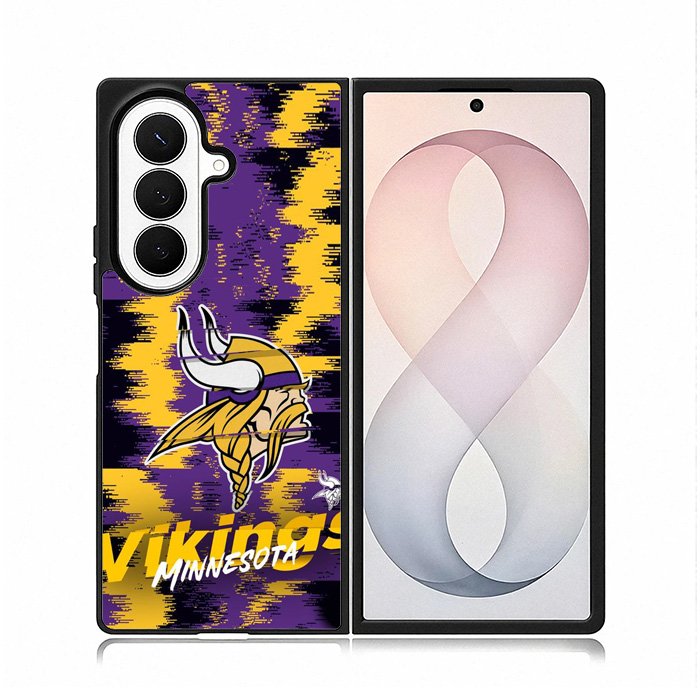 Minnesota Vikings Torn Paper Style Logo Samsung Galaxy Z Fold 8 Ultra Case