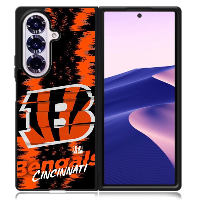 Cincinnati Bengals Nfl Team Logo Samsung Galaxy Z Fold 7 Case DC0351