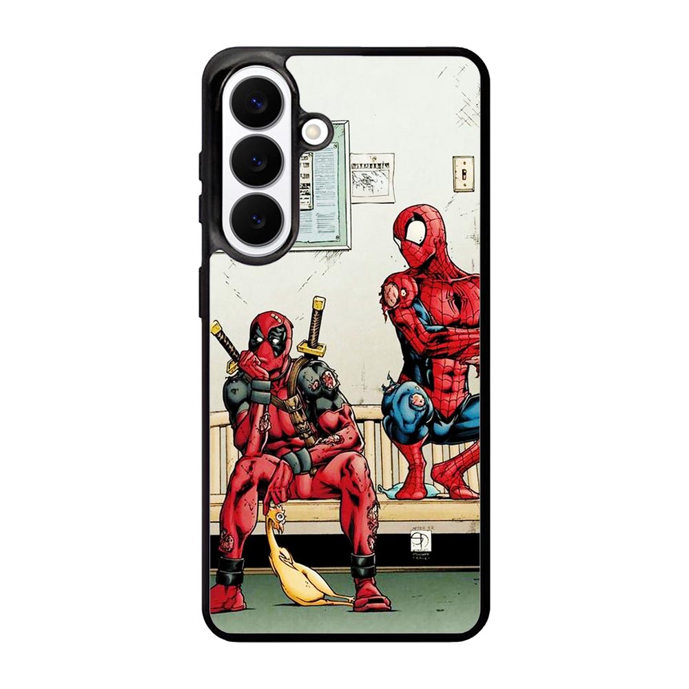 Funny Spiderman and Deadpool Samsung Galaxy S26 phone case