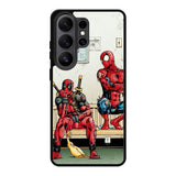 Funny Spiderman and Deadpool Samsung Galaxy S26 Ultra phone case
