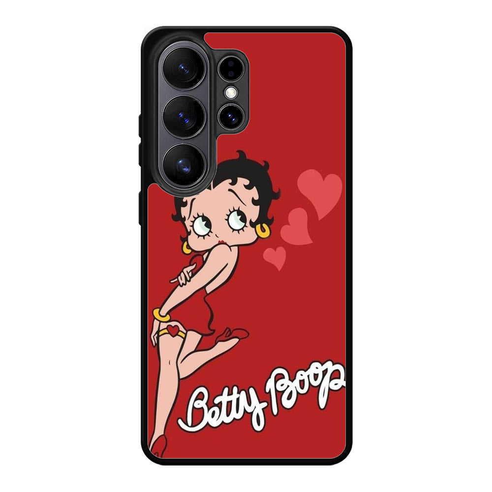 Betty Boop Red Background Samsung Galaxy S26 Ultra Case