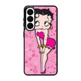 Betty Boop Pink Background flowers Samsung Galaxy S26 Plus phone case