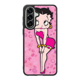 Betty Boop Pink Background Flowers Samsung Galaxy A57 Case DC0179