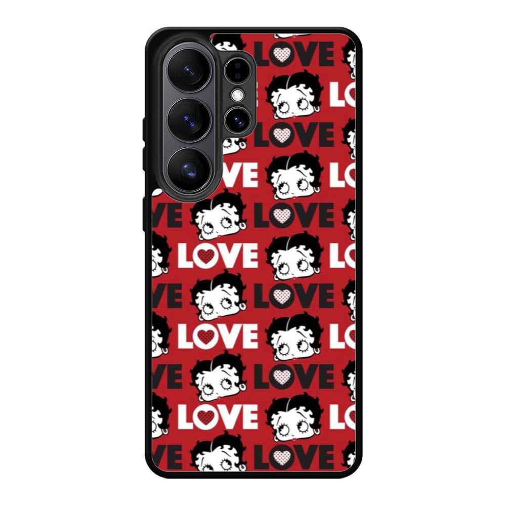 Betty Boop Love Cute Red Samsung Galaxy S26 Ultra phone case with DC0178 design