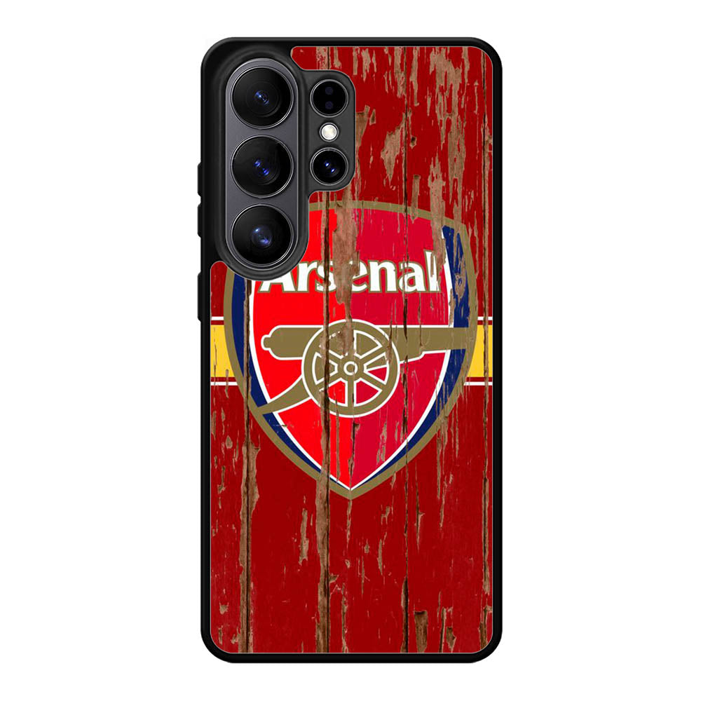 Arsenal Logo In The Wood Samsung Galaxy S26 Ultra phone case
