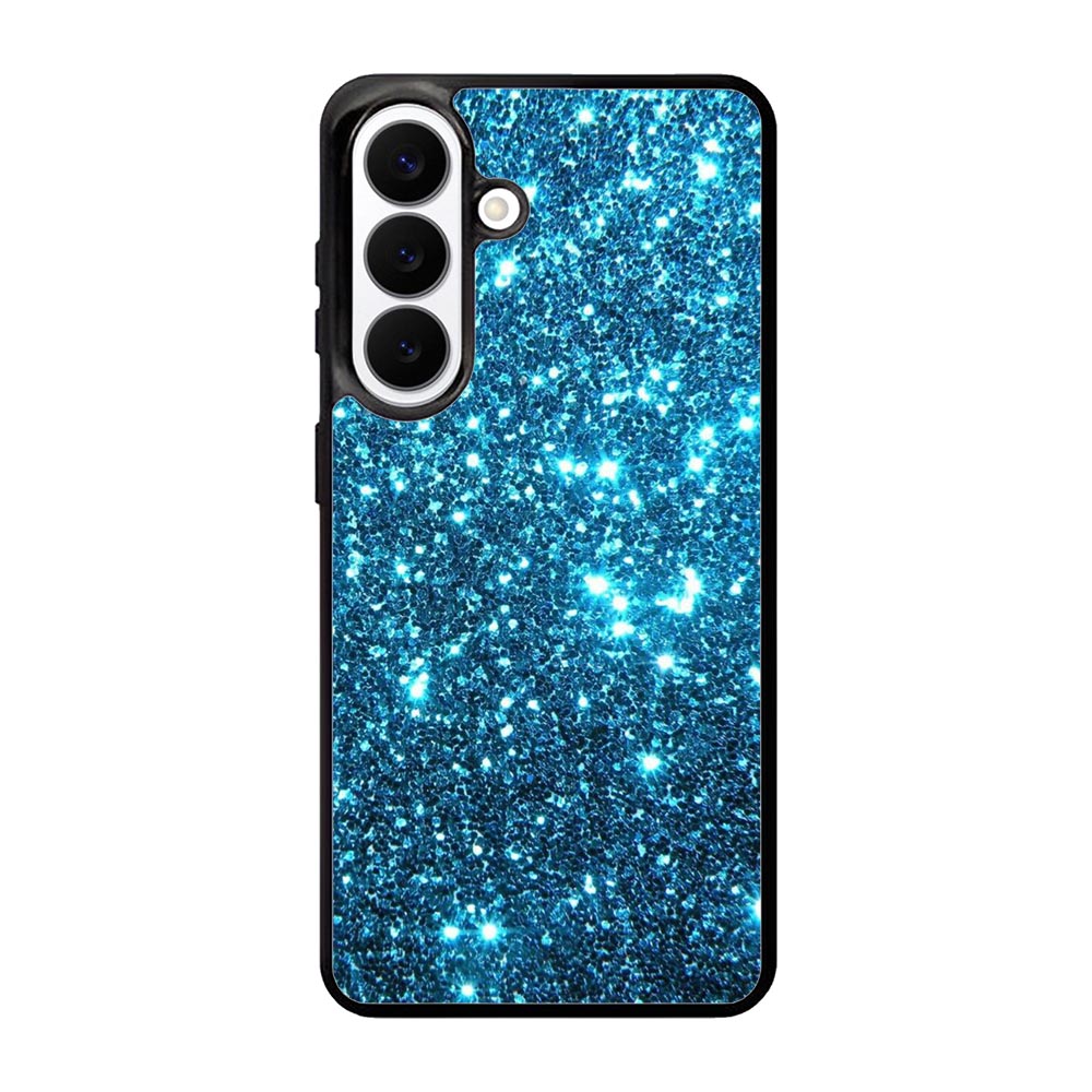 Blue bling sparkling sparkles Samsung Galaxy S26 phone case