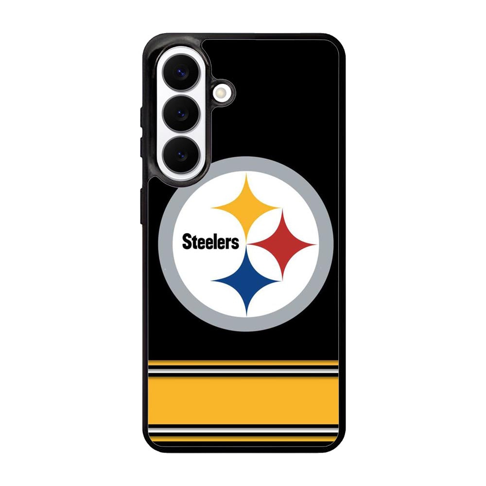 Pittsburgh Steelers Logo Strip Samsung Galaxy S26 phone case