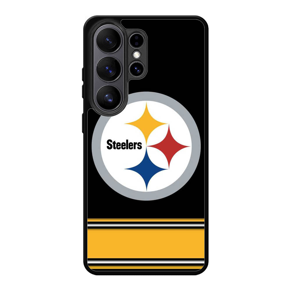 Pittsburgh Steelers Logo Strip Samsung Galaxy S26 Ultra Case