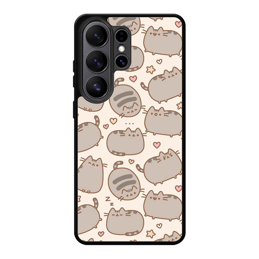 Pusheen The Cat Pattern Samsung Galaxy S26 Ultra phone case