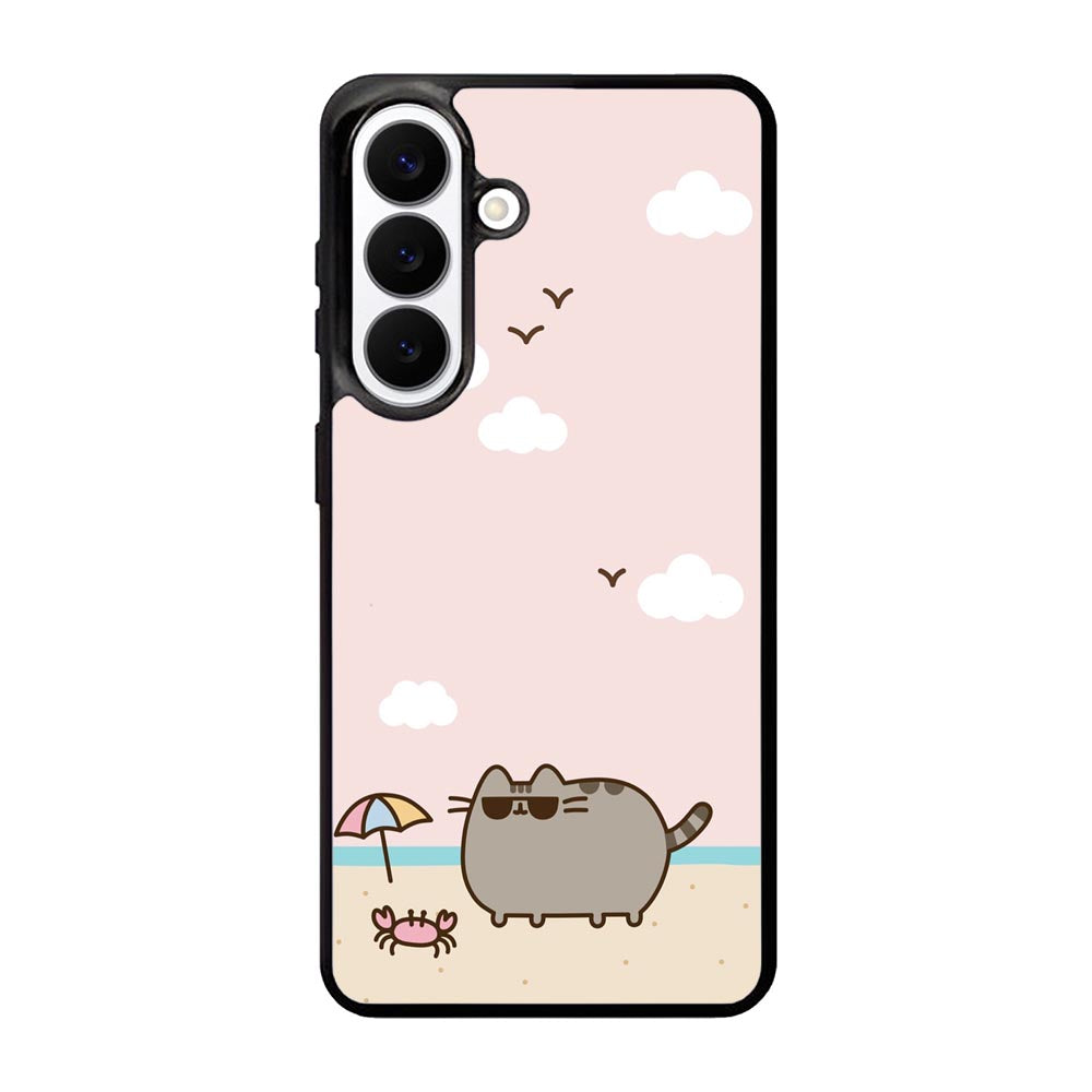 Pusheen The Cat Cool Summer Samsung Galaxy S26 Plus phone case with DC1533 design