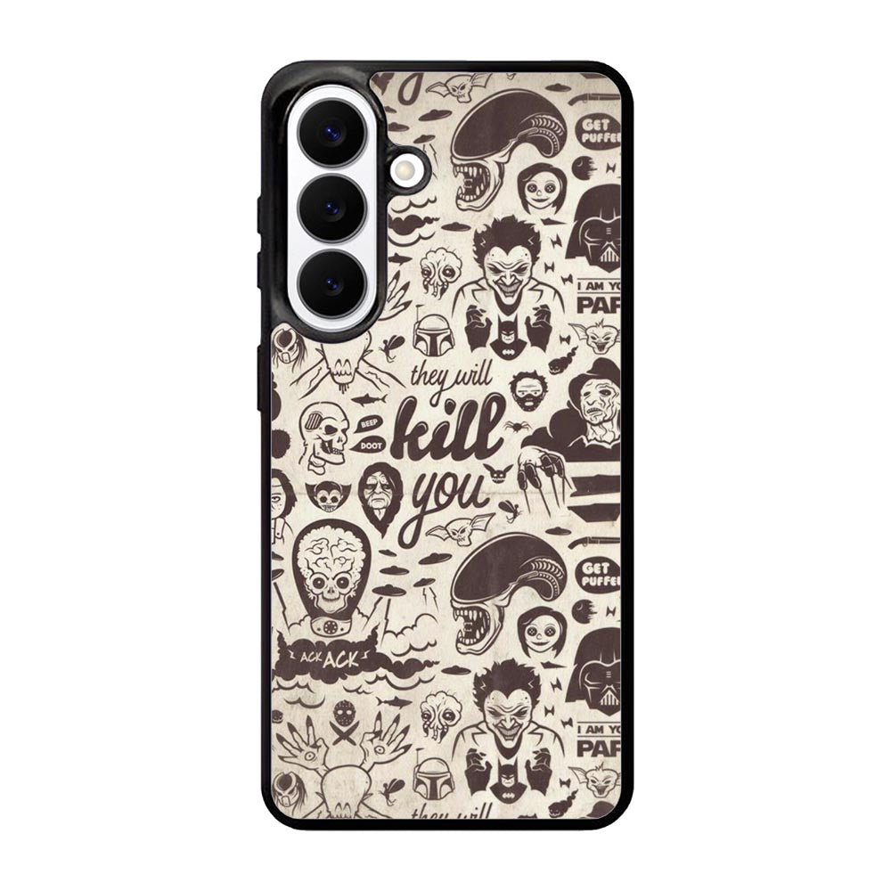 Classic Horror Pattern Samsung Galaxy S26 phone case