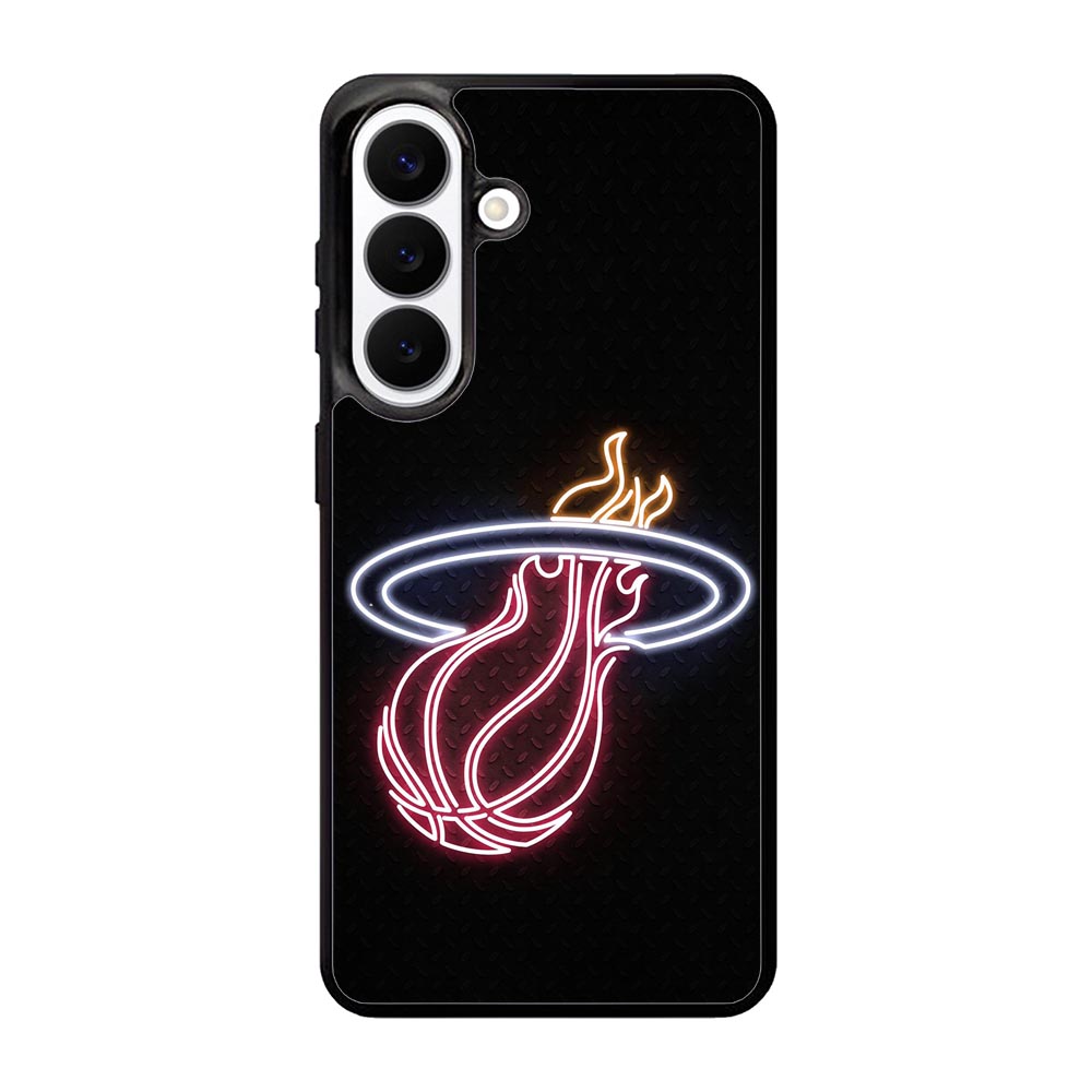 Miami Heat Neon Logo Samsung Galaxy S26 phone case