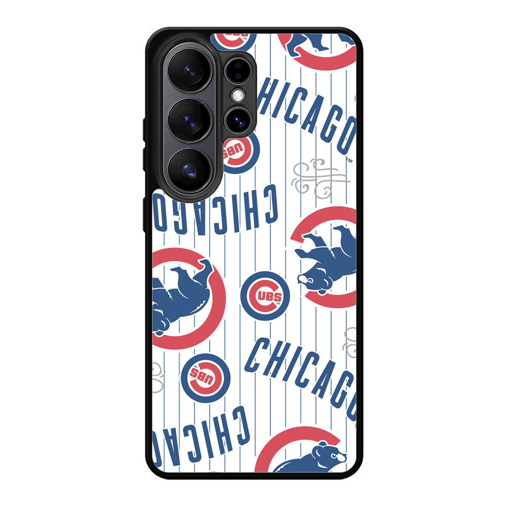 Chicago Cubs Baseball Doodle Samsung Galaxy S26 Ultra phone case