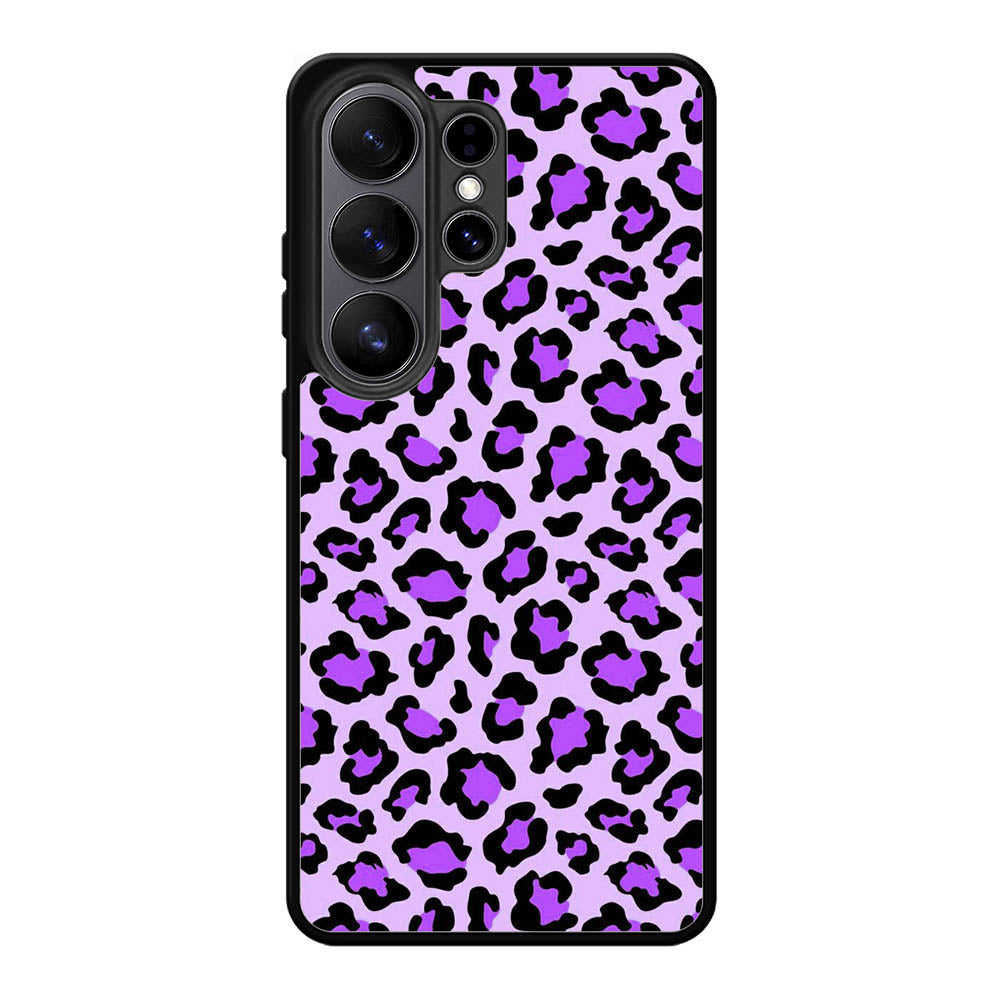 Leopard Purple Pattern Samsung Galaxy S26 Ultra phone case