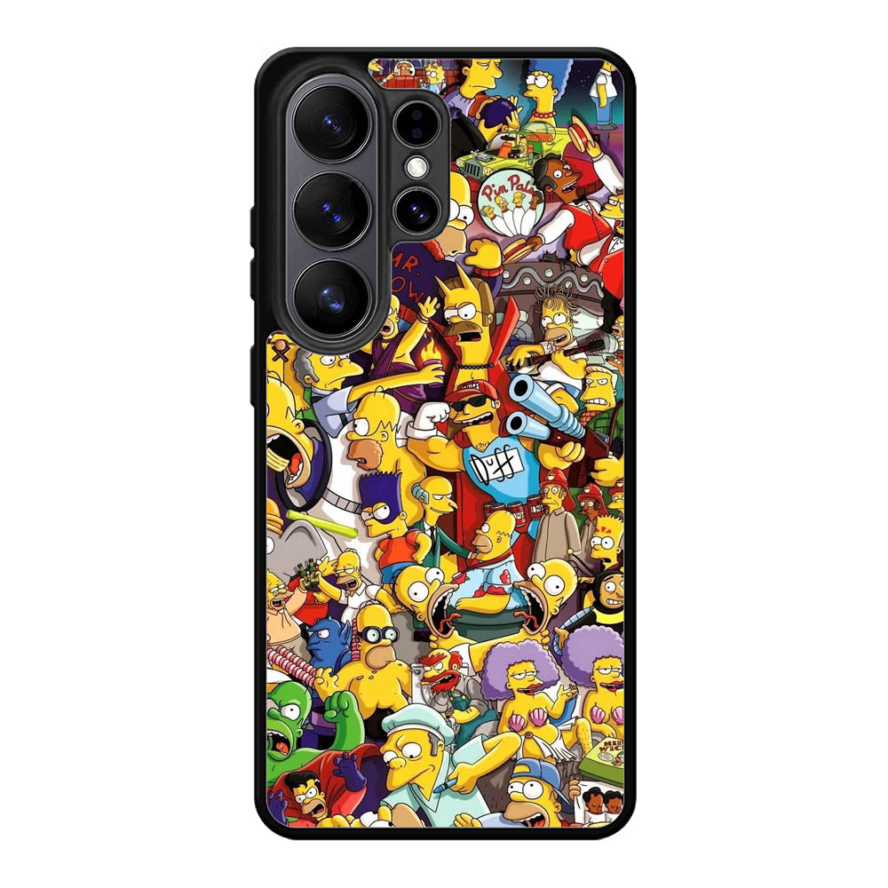 The Simpsons All Characters Samsung Galaxy S26 Ultra phone case