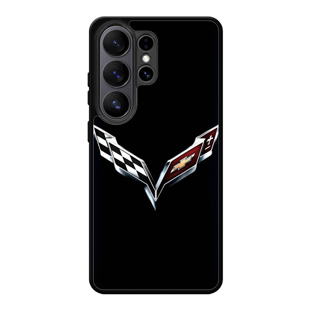 Corvette Logo Carbon Samsung Galaxy S26 Ultra phone case with DC0388 design