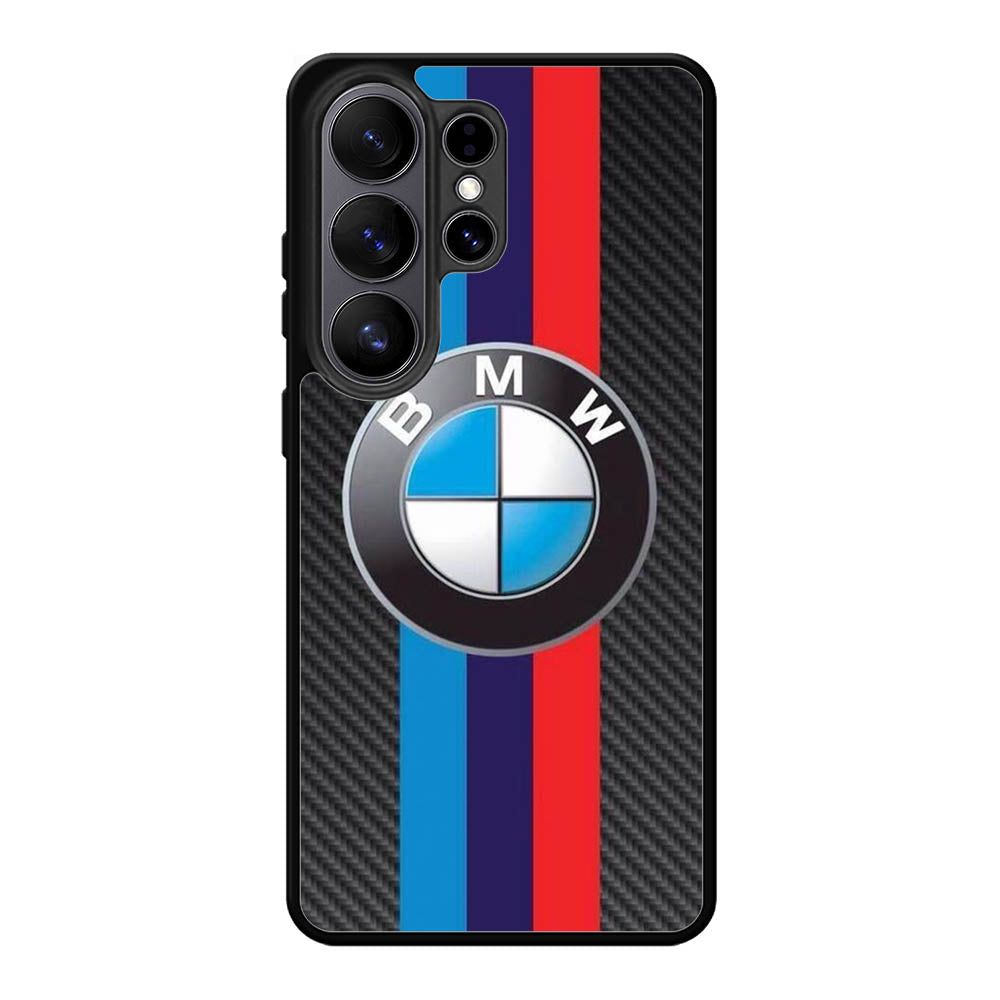 BMW Carbon Stripes Logo Samsung Galaxy S26 Ultra phone case with DC0204 design