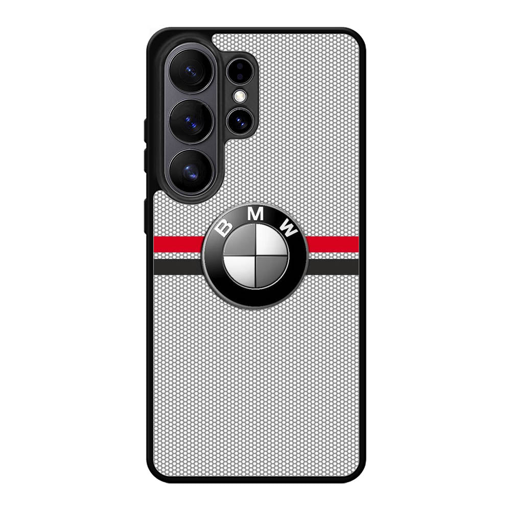 BMW Racing Red Black Logo Samsung Galaxy S26 Ultra phone case with DC0218 design