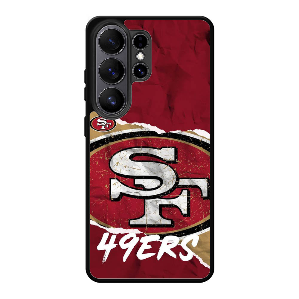 San Francisco 49Ers Torn Paper Style Logo Samsung Galaxy S26 Ultra phone case with DC1617 design