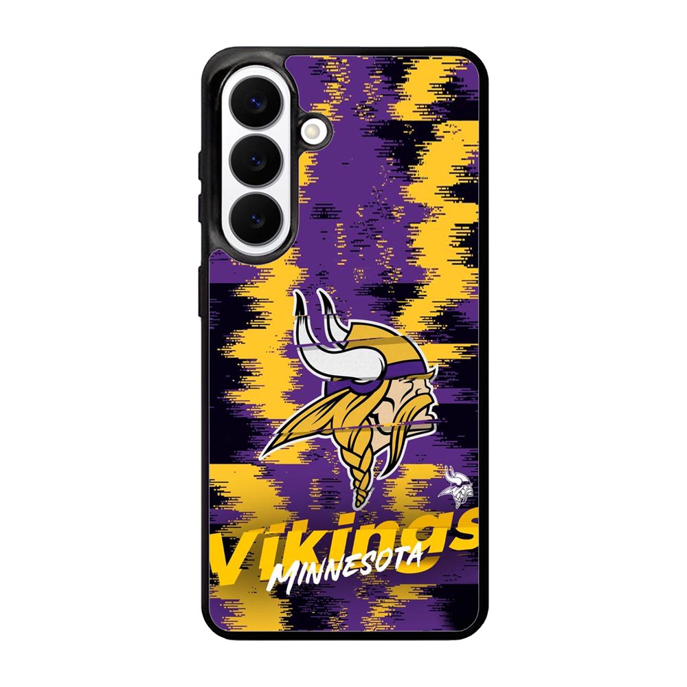 Minnesota Vikings Torn Paper Style Logo Samsung Galaxy S26 phone case