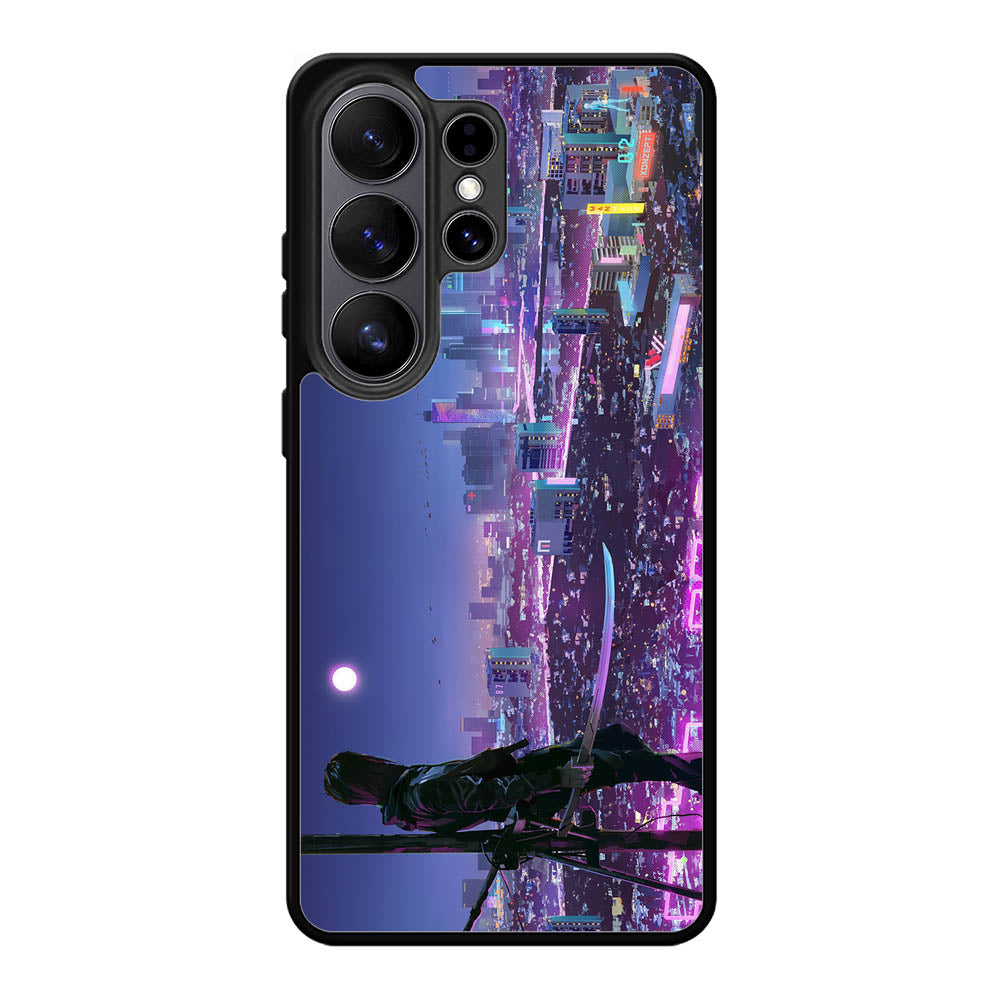 Cyberpunk City Samsung Galaxy S26 Ultra phone case