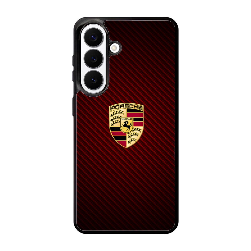 Porsche Logo Carbon Red Samsung Galaxy S26 Case DC1506