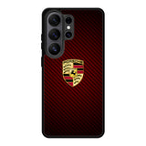 Porsche Logo Carbon Red Samsung Galaxy S26 Ultra Case DC1506