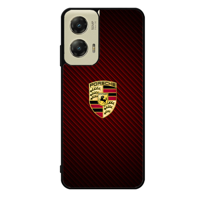 Porsche Logo Carbon Red Motorola Moto G Stylus 5G 2024 Case