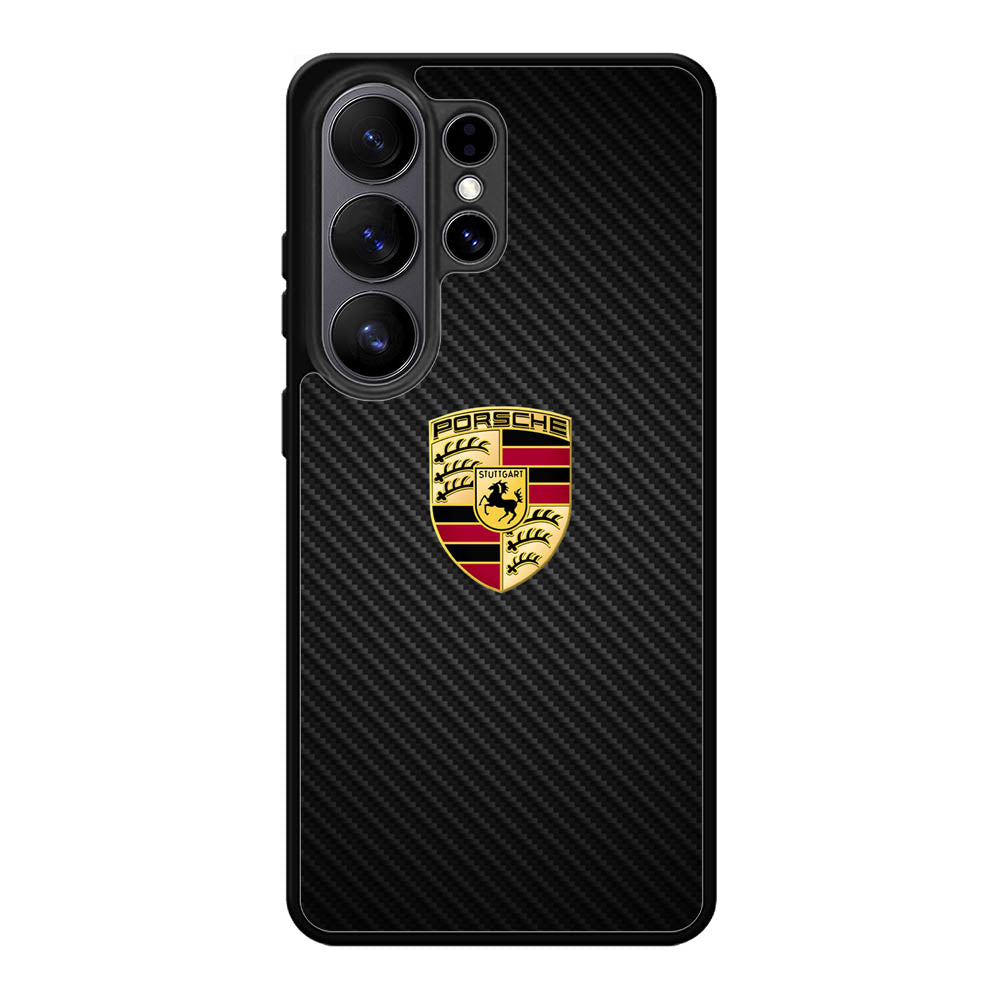 Porsche Logo Carbon Samsung Galaxy S26 Ultra phone case