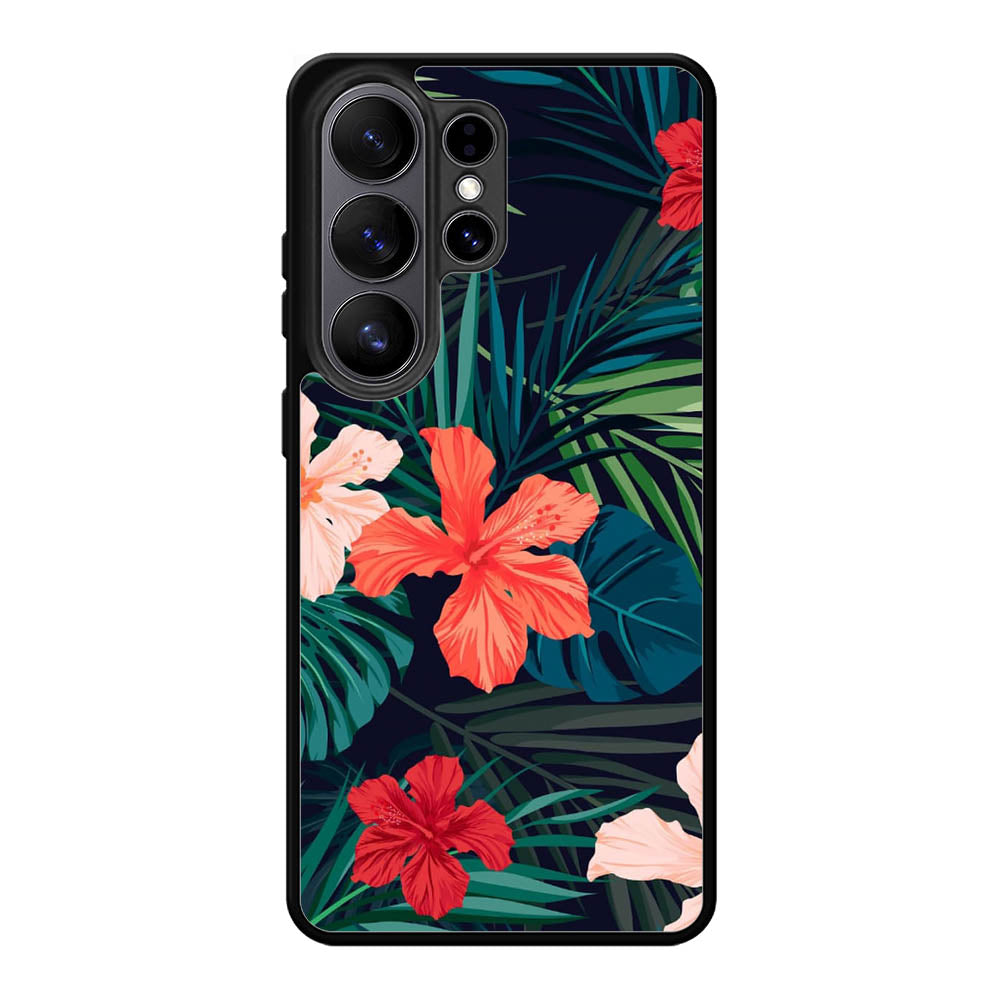 Tropical Floral Samsung Galaxy S26 Ultra phone case